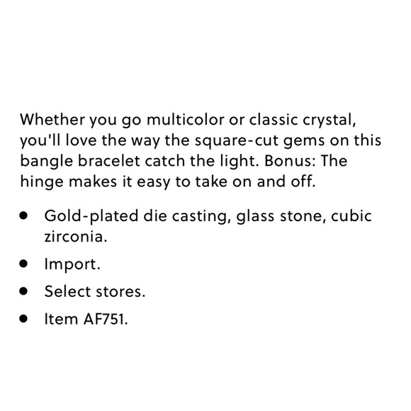 NWT J. Crew Multicolor Square Gem Hinge Bracelet - Picture 7 of 7